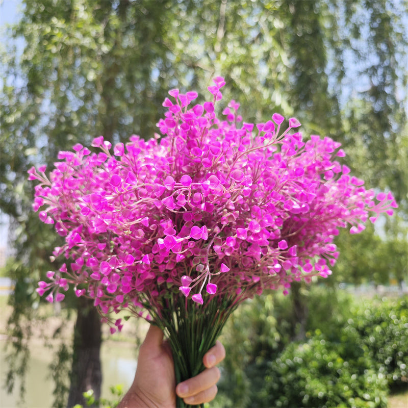8 Bundles Artificial Flowers UV Resistant Outdoor Plants for Garden Porch Hanging Planters
