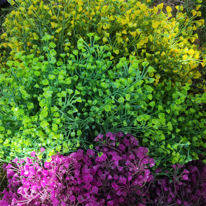 8 Bundles Artificial Flowers UV Resistant Outdoor Plants for Garden Porch Hanging Planters