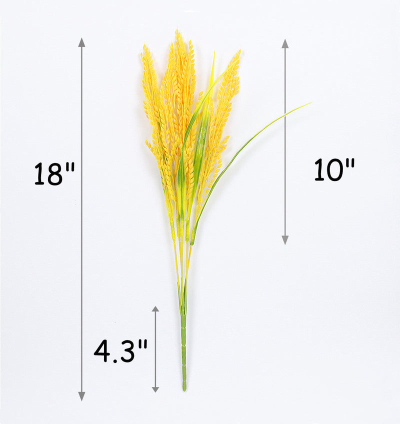 12 Pcs Large Artificial Barley Grass Plants 12 Inch UV Resistant Fall Shrubs for Hanging Planters Indoor Outdoor Decor