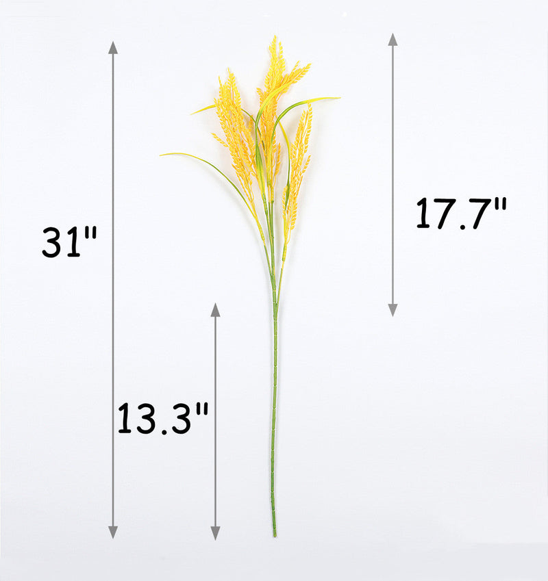 12 Pcs Large Artificial Barley Grass Plants 12 Inch UV Resistant Fall Shrubs for Hanging Planters Indoor Outdoor Decor