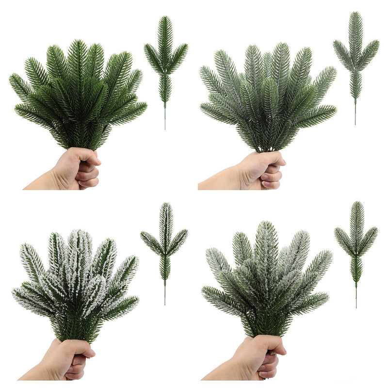 50 Pcs Artificial Christmas Pine Picks Greenery Filler for Tree and Urn Holiday Decor
