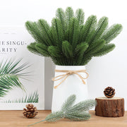 50 Pcs Artificial Christmas Pine Picks Greenery Filler for Tree and Urn Holiday Decor