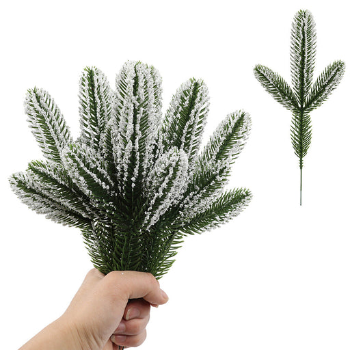 50 Pcs Artificial Christmas Pine Picks Greenery Filler for Tree and Urn Holiday Decor