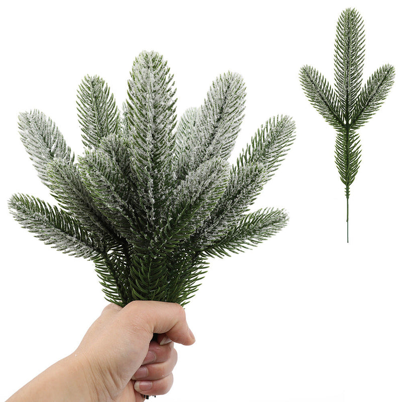 50 Pcs Artificial Christmas Pine Picks Greenery Filler for Tree and Urn Holiday Decor