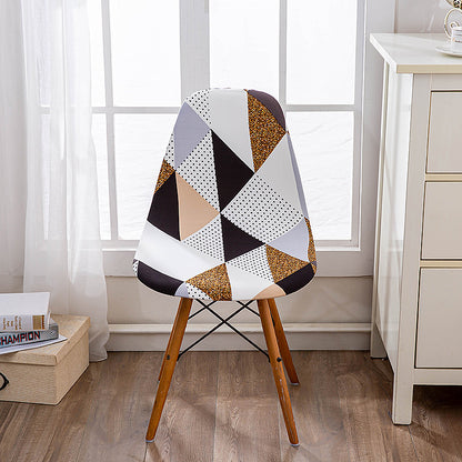 Bulk 2 Pcs Elasticity Shell Chair Covers Irregular Pattern for Restaurant and Living Room Decoration Wholesale