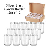 Bulk 12 PCS Electroplated Glass Candle Holders for Tealights Elegant Centerpieces for Weddings Dinner Parties and Holiday Decorations Wholesale