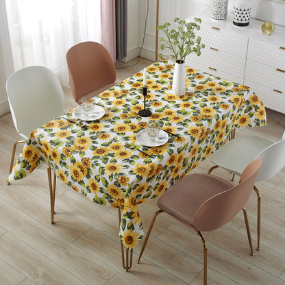 Bulk 2 Pcs Spring Tablecloths with Sunflower for Rectangle Tables Wholesale