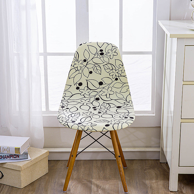 Bulk 2 Pcs Elasticity Shell Chair Covers Irregular Pattern for Restaurant and Living Room Decoration Wholesale