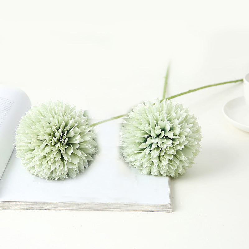 Bulk 11" Artificial Ball Chrysanthemum Stems Silk Flowers for Wedding Bouquets Home Decor Party Table Centerpieces DIY Floral Arrangements Wholesale