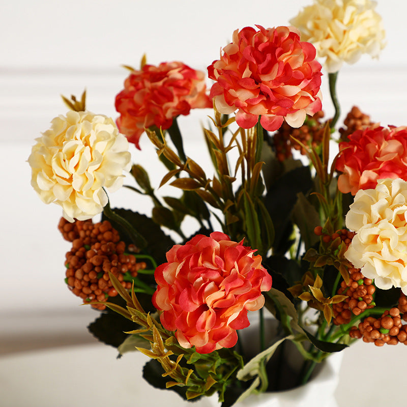 13.7 Inch Vintage Artificial Hydrangea Bush Bouquet Bulk Quantity
