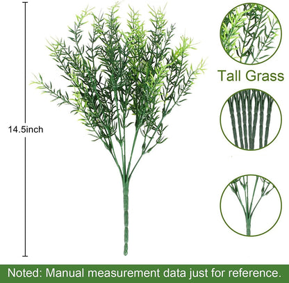 14.5" Artificial Greenery Faux Plants Bundle, 8 Pcs  Snapdragons for Home Decor, Indoor Outdoor Floral Arrangements