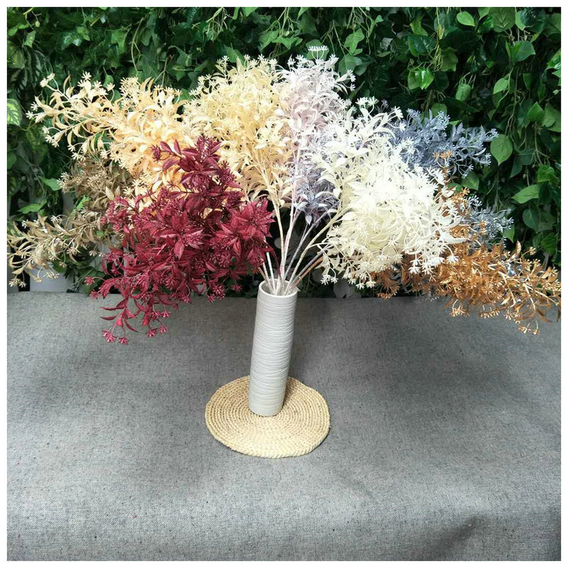 Artificial Hibiscus Mist Spray Single Stem Plant, Plastic Floral Decor for Weddings, Home, and Commercial Spaces