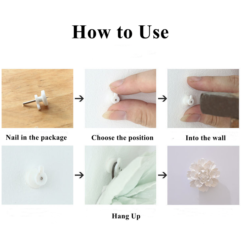 7 Inch Porcelain Peony Flowers Artificial Ceramic Hanging Decoration Bulk Pack