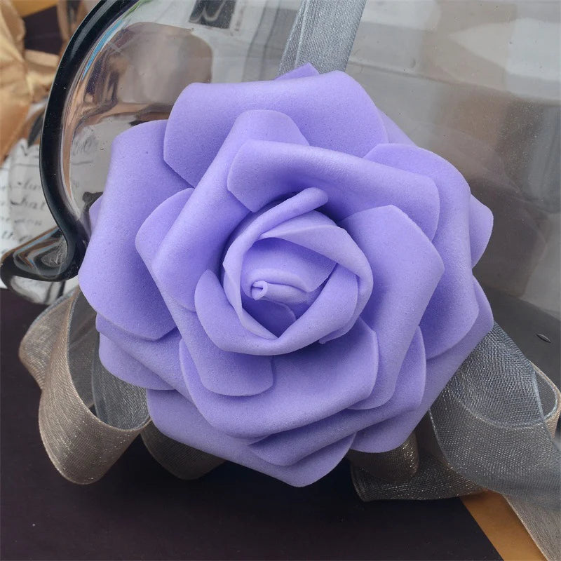 Wedding Floral Backdrop Artificial Foam Rose Heads - 2.7" DIY Craft Decor for Venue Styling
