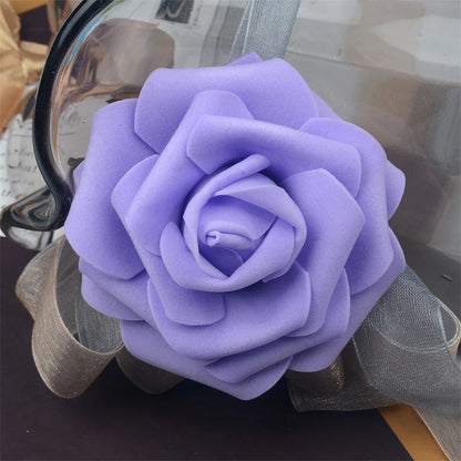 Wedding Floral Backdrop Artificial Foam Rose Heads - 2.7" DIY Craft Decor for Venue Styling