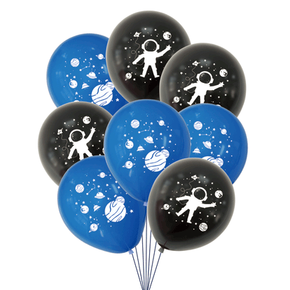 Space Astronaut Latex Balloons - 10 Pack | Space Theme Birthday Party Decorations