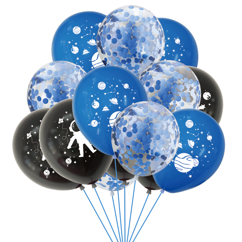 Space Astronaut Latex Balloons - 10 Pack | Space Theme Birthday Party Decorations