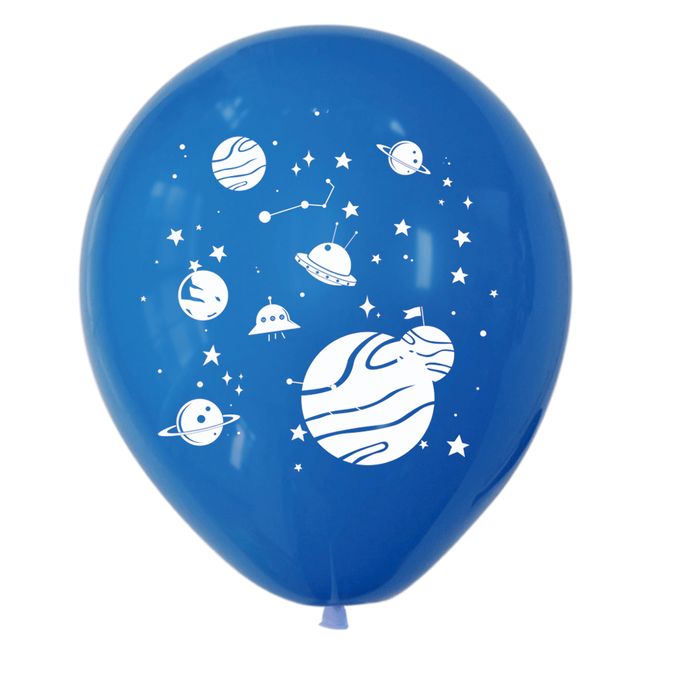 Space Astronaut Latex Balloons - 10 Pack | Space Theme Birthday Party Decorations
