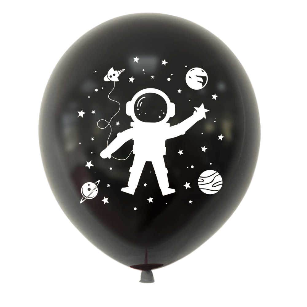 Space Astronaut Latex Balloons - 10 Pack | Space Theme Birthday Party Decorations