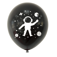 Space Astronaut Latex Balloons - 10 Pack | Space Theme Birthday Party Decorations