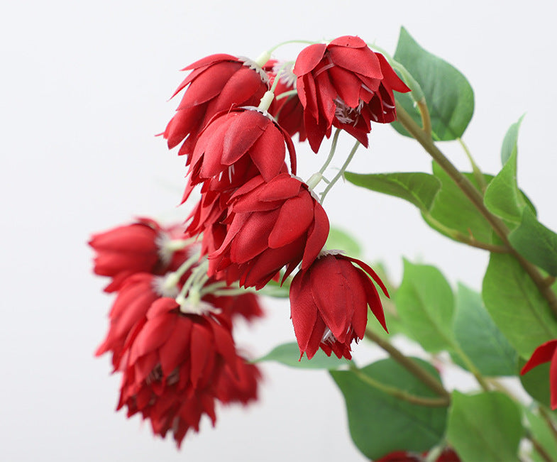 January Birth Flower Snowdrop Artificial Silk Flower Stem Bulk Wholesale 10 Pcs