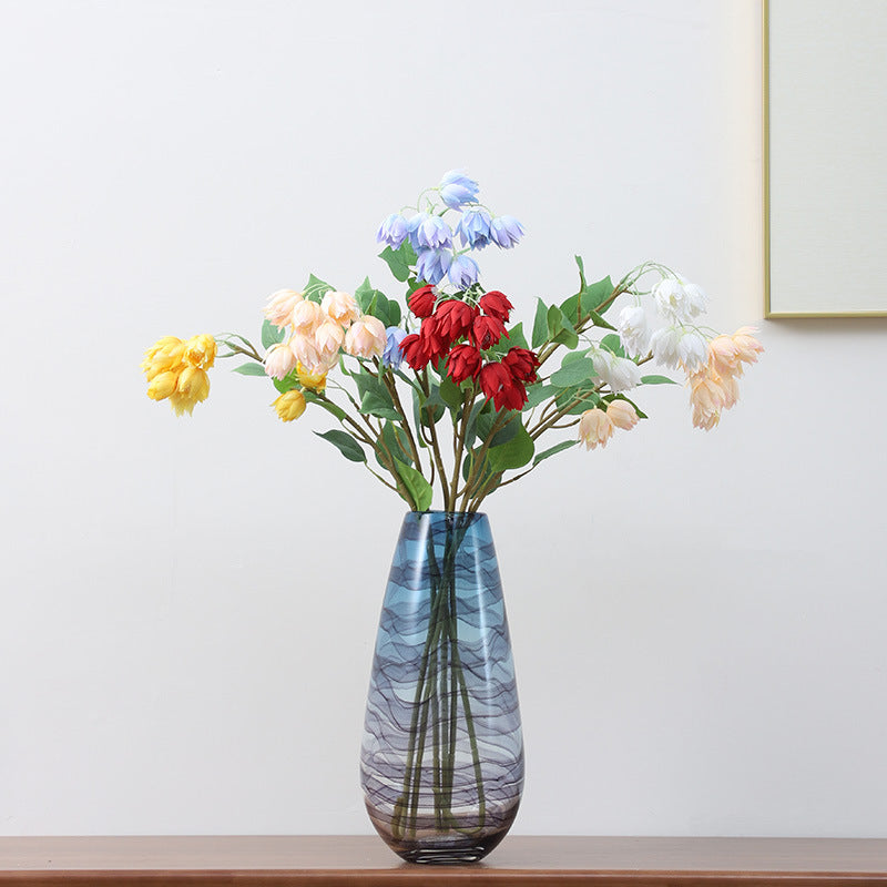 January Birth Flower Snowdrop Artificial Silk Flower Stem Bulk Wholesale 10 Pcs