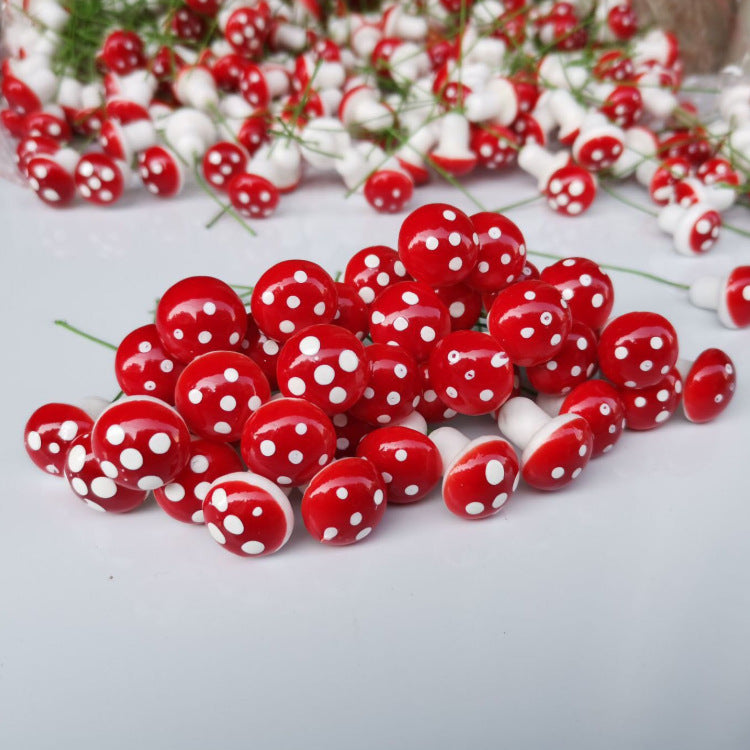15 Pcs Mini Artificial Mushroom Miniatures for Garden Fairy Bonsai Plants