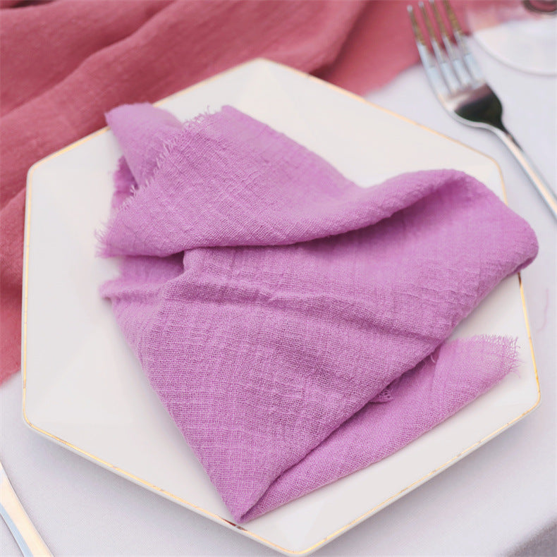 Bulk Cotton Linen Napkins 17" x 17" Rustic Square Napkins  Wedding Party Baby Shower Decoration Wholesale