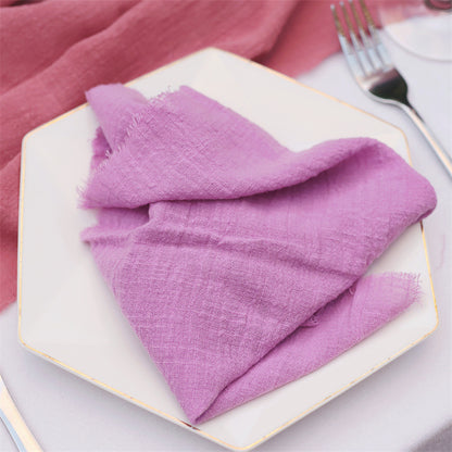 Bulk Cotton Linen Napkins 17" x 17" Rustic Square Napkins  Wedding Party Baby Shower Decoration Wholesale