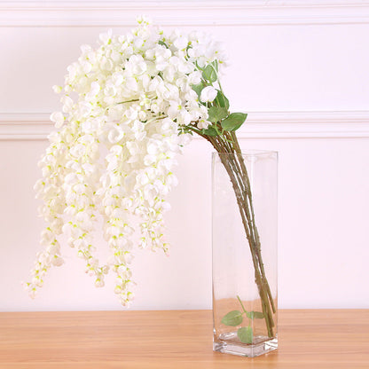 Bulk Exclusive Extra Long Wisteria Stems Violet Artificial Hanging Flowers for Tall Vases and Event Decor Wholesale