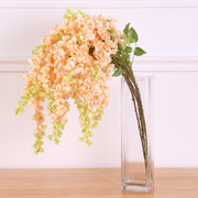 Extra Long Wisteria Blossom Stems 10 Pcs Hanging Artificial Flowers for Spring Decor