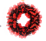 Artificial Rattan Vine Wreath with Pumpkin Skull Ghost Design for Halloween Party Decor