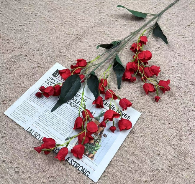 39 Inch Lily of The Valley Hanging Orchid Silk Flowers, Long Stem, Bulk Wholesale Artificial Flowers