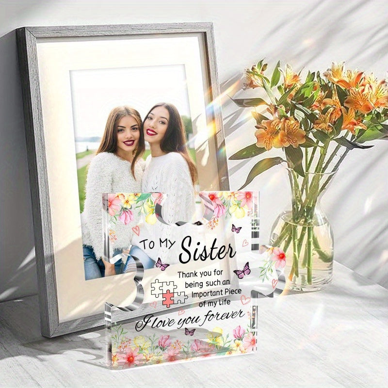 Acrylic Puzzle Plaque for Sisters – Bulk Wholesale Sister Gifts – Customizable Keepsake