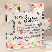 Acrylic Puzzle Plaque for Sisters – Bulk Wholesale Sister Gifts – Customizable Keepsake