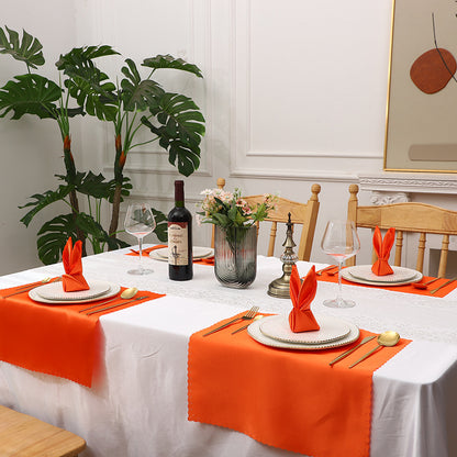 Bulk 2 pcs Satin Hollow Lace Napkins Restaurant Wedding Party Dinner Decoration Wholesale