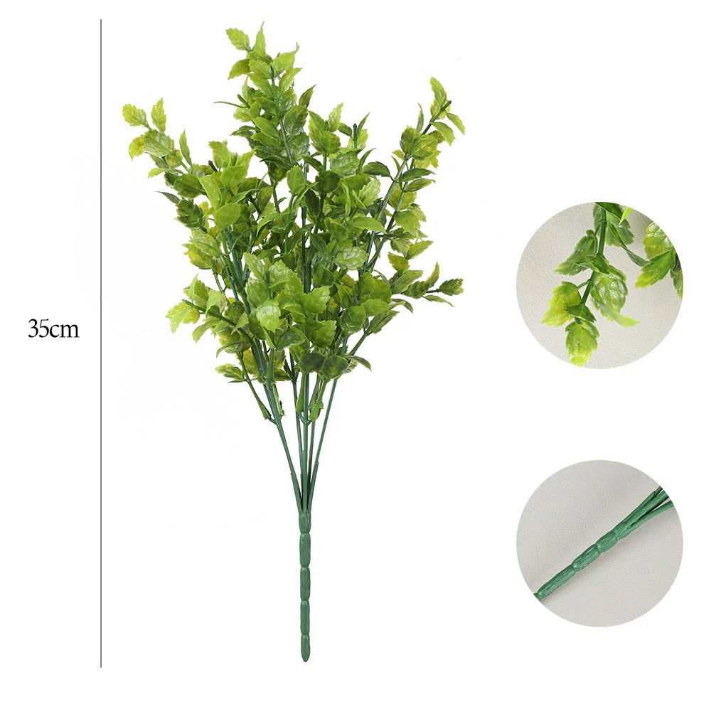 Premium 6 pcs UV Resistant Artificial Greenery Bushes High Quality Outdoor Garden Décor for Porch Landscaping Events