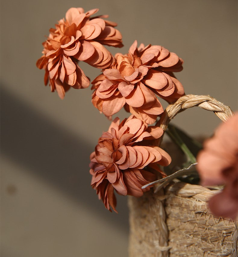 23 Inch Artificial Dahlia Stems 10 Pcs Fall Colors Silk Flowers for Arrangements