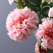 Artificial Silk Carnations Bush 14 Inch 10 Pcs Bulk January Birth Flower