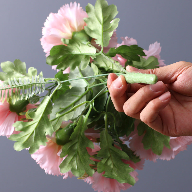 Artificial Silk Carnations Bush 14 Inch 10 Pcs Bulk January Birth Flower