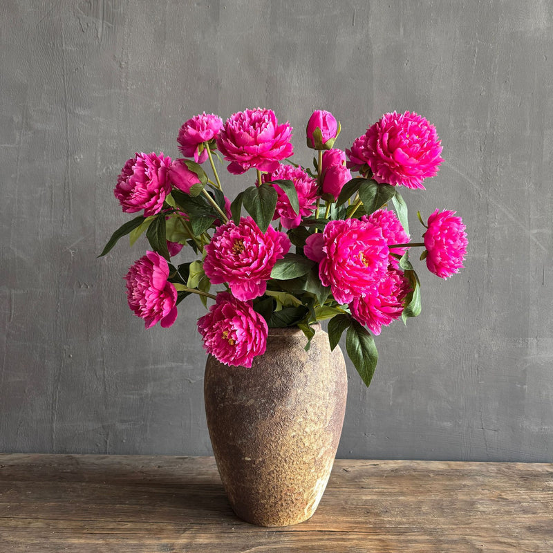 Lifelike Silk Peony Stem, 30" Tall Faux Peonies, Realistic Artificial Flowers for Wedding Bouquets, DIY Centerpieces, Home Decor Vase Filler