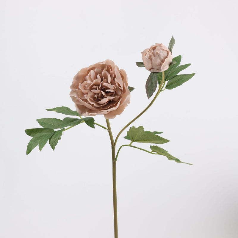 Large Real Touch Peony Stem, 29 Inch Tall Faux Flower, Moody Autumn Hues for Romantic Wedding Centerpieces, DIY Bouquets & Home Decor