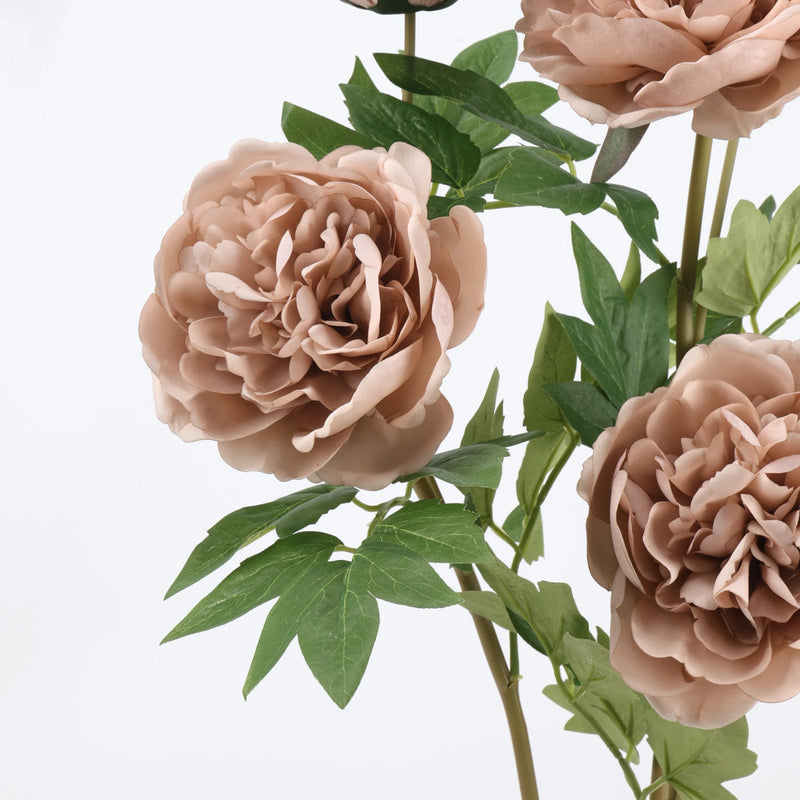 Large Real Touch Peony Stem, 29 Inch Tall Faux Flower, Moody Autumn Hues for Romantic Wedding Centerpieces, DIY Bouquets & Home Decor