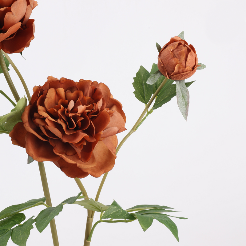 Large Real Touch Peony Stem, 29 Inch Tall Faux Flower, Moody Autumn Hues for Romantic Wedding Centerpieces, DIY Bouquets & Home Decor