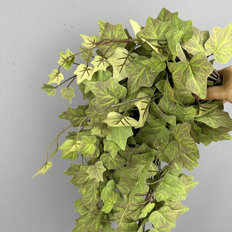 2-Pack Artificial Autumn Ivy Garland, 29" Faux Hanging Vines, Realistic Trailing Greenery in Gradient Coffee & Green for Wall, Wedding & Home Decor