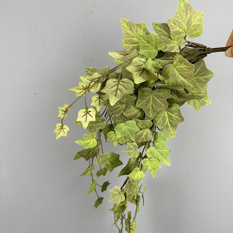 2-Pack Artificial Autumn Ivy Garland, 29" Faux Hanging Vines, Realistic Trailing Greenery in Gradient Coffee & Green for Wall, Wedding & Home Decor