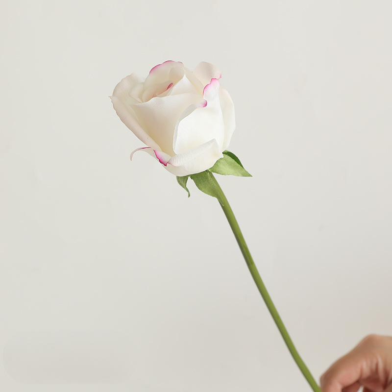 14" Real Touch Rose Stem, Lifelike Single Artificial Rose with Dewy Feel, for DIY Wedding Bouquets, Centerpieces & Home Decor