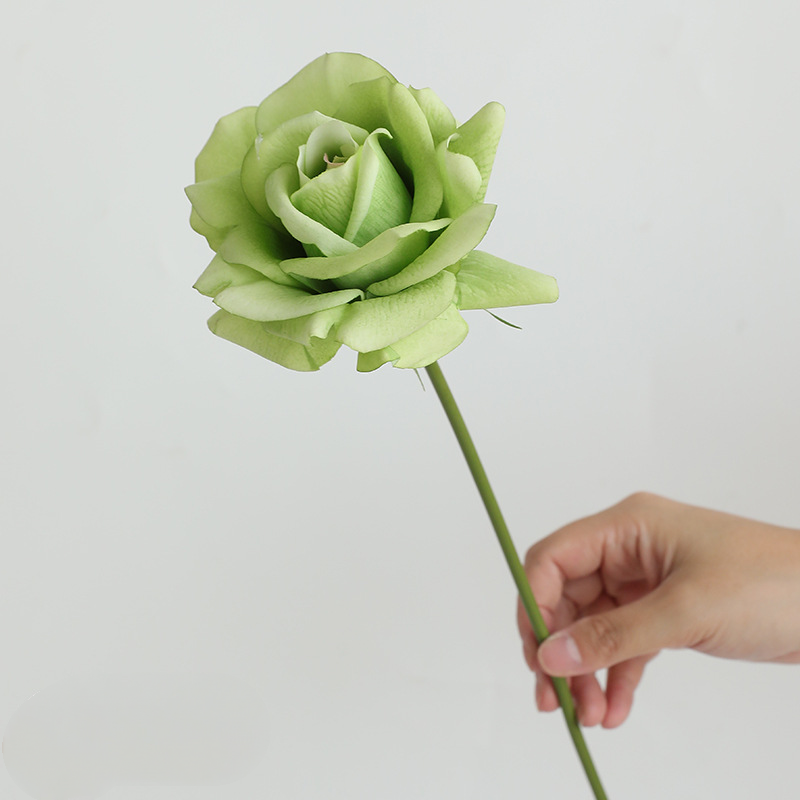 14" Real Touch Rose Stem, Lifelike Single Artificial Rose with Dewy Feel, for DIY Wedding Bouquets, Centerpieces & Home Decor