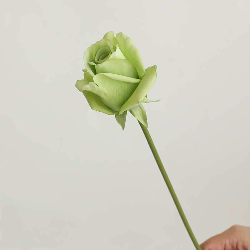 14" Real Touch Rose Stem, Lifelike Single Artificial Rose with Dewy Feel, for DIY Wedding Bouquets, Centerpieces & Home Decor