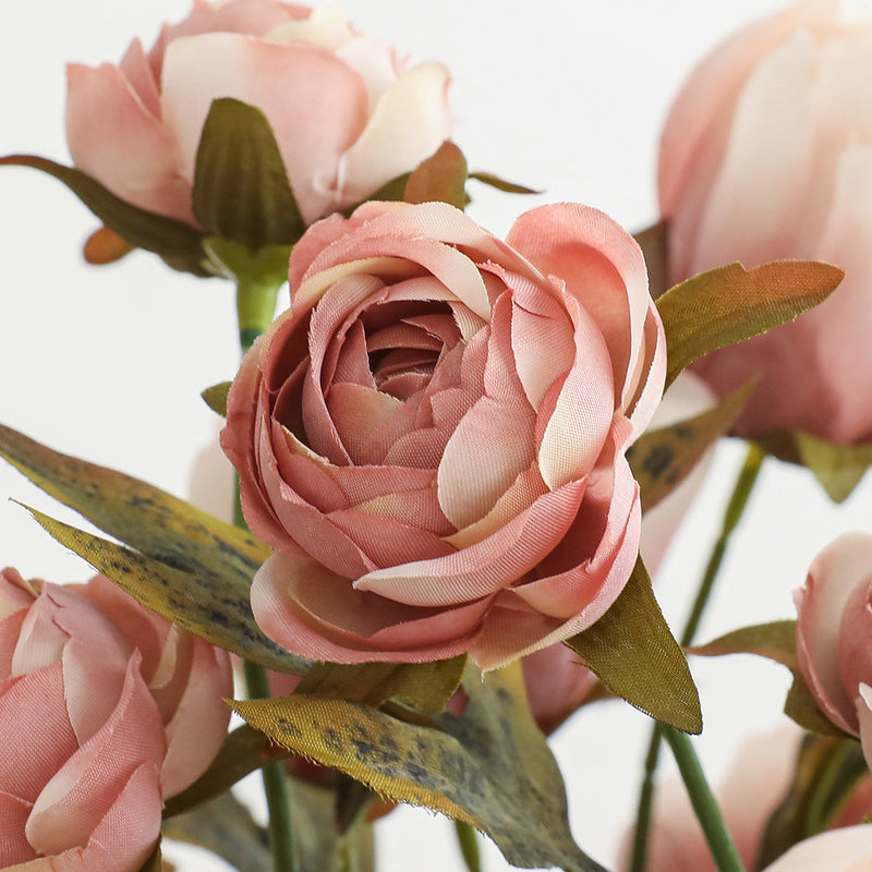 18" Faux Peony Branch in Dusty Rose Pink – Lifelike Silk Flower Stem for Home Decor, Wedding Centerpieces & Seasonal Arrangements